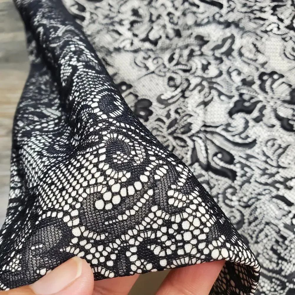 The Limited Women Whimsigoth Black Lace Pencil Business Skirt Office Size 4